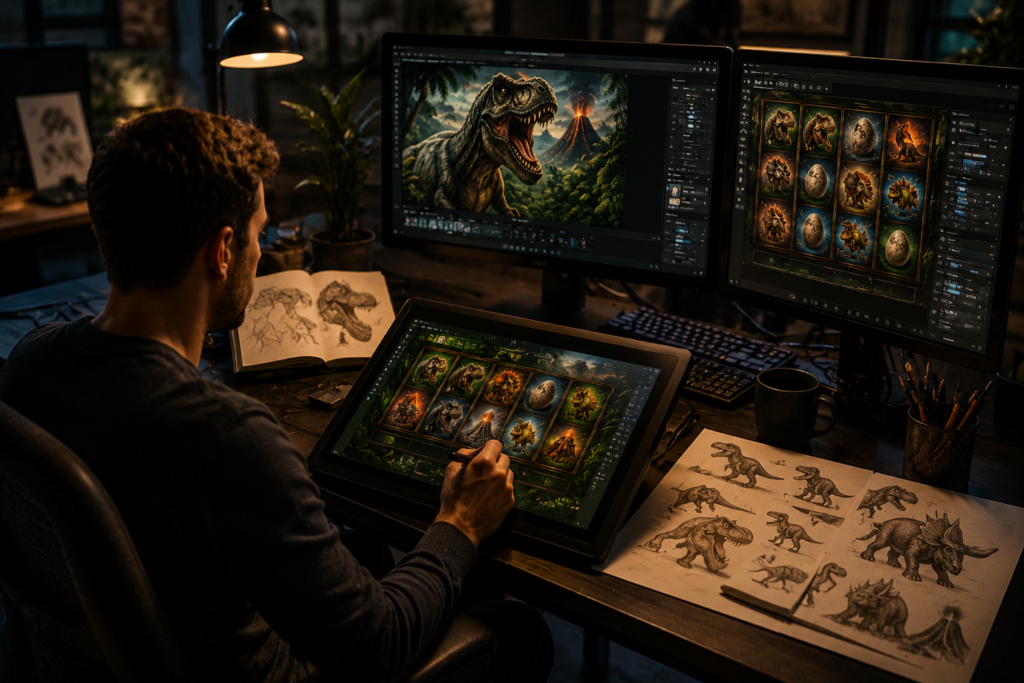 How Game Designers Translate Prehistoric Worlds Into Slot Mechanics – dinosaur casino slot design with bonus symbols and online casino mechanics
